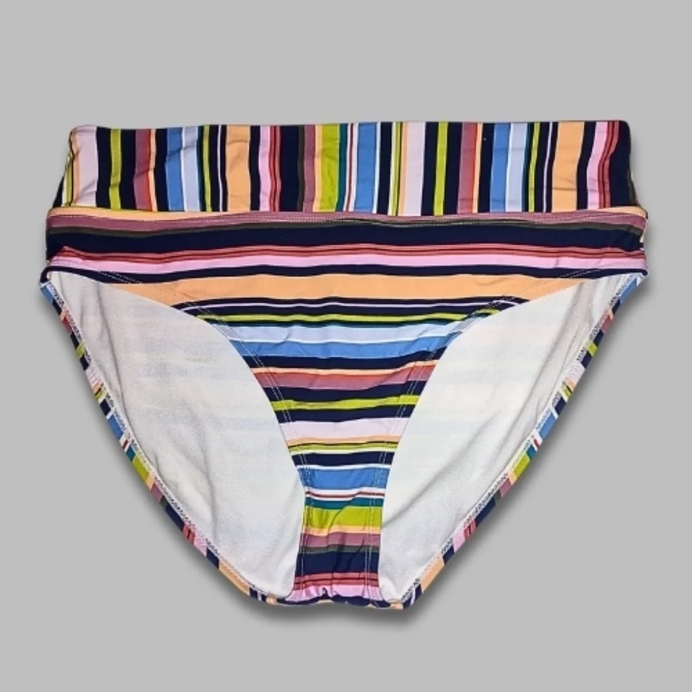 Catalina Swim Brief High-Waist Striped Soft Stretch Fabric Multicolor Women’s 3X - Picture 3 of 6